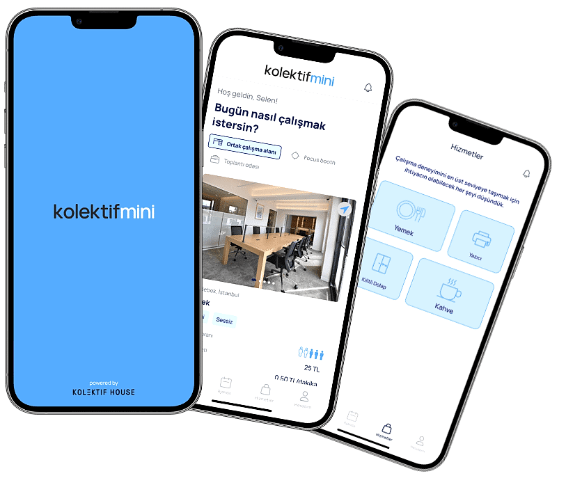 Kolektif House mini landing ekran tasarımı.